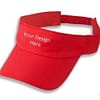 Red Visor Customized Printed Tennis Cap