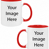 bstract Design Custom Red Ceramic Mug