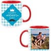 Happy Father Day Design Custom Red Ceramic Mug