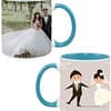 Married Couple Design Custom Sky Blue Ceramic Mug