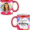 Birthday Hexagon Design Red Magic Mug