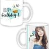 Happy Birthday Design Transparent Clear Ceramic Mug