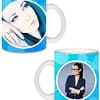 Blue Circles Design Transparent Frosted Ceramic Mug