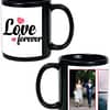 Love Forever Design Custom Black Ceramic Mug