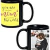 Best Mom Design Custom Black Ceramic Mug