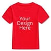 Red Photo Printed Regular Fit Kid T-Shirt