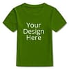 Olive Green Printed Regular Fit Kid T-Shirt