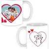 Hearts and Roses Design Custom White Ceramic Mug