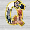 Q Alphabet Letters Photo Wall Wooden Frame