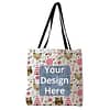 Animals Design Custom Canvas Tote Bag W Top Zip