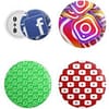 Social Media Design Printed Button Badge