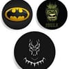 Superhero Des Photo Printed Circle Stickers