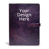 Purple Leather Printed Text Planner Dairy