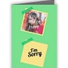 Girl Sorry Photo Printed D Greeting Card