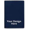 Basic Blue Unisex Leather Passport Cover