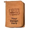 Engraved Text C Leather Passport Holder