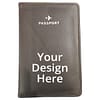 Grey Engrave Unisex Leather Passport Holder