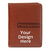 Brown RIFD Unisex Leather Passport Holder