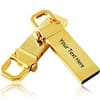 Custom Gold Hook Metal Logo USB Pen Drive