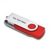 Custom Red Swivel Metal Logo USB Pen Drive
