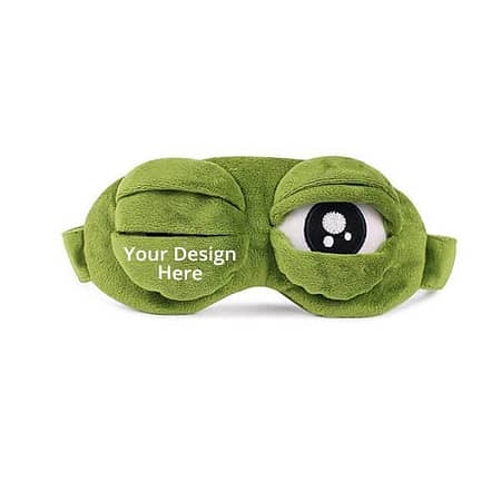 Green Adjustable Silk Strap Frog Eye Mask