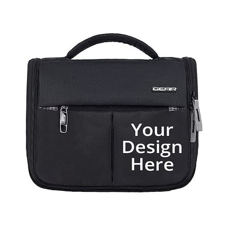 Black Logo Print Unisex Duffle Luggage Bag