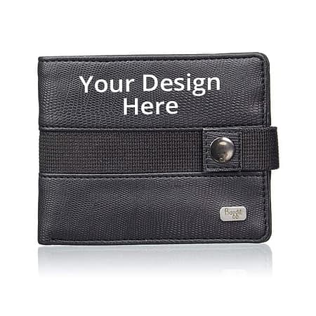 Black Stylish Strip Artificial Charm Wallet