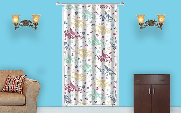Buy Bird D Room Blacken Photo Print Curtain | Customized Own Design Solid | Sunshine Decor Curtain For Bedroom Office