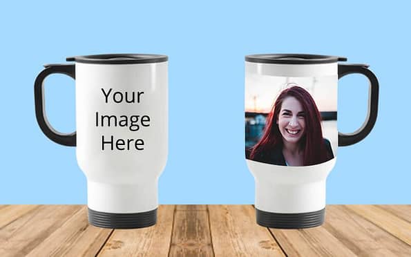Buy White Customized | Photo Printed Travel Coffee Mug | Gift For Men Women