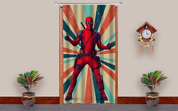 Buy Dead Pool Cool D Room Blacken Photo Curtain | Customized Own Design Solid | Sunshine Decor Curtain For Bedroom Office