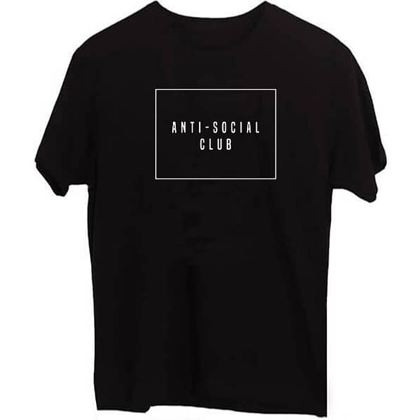 Buy Anti Social Club Black Men’s Customized Cotton T-Shirt