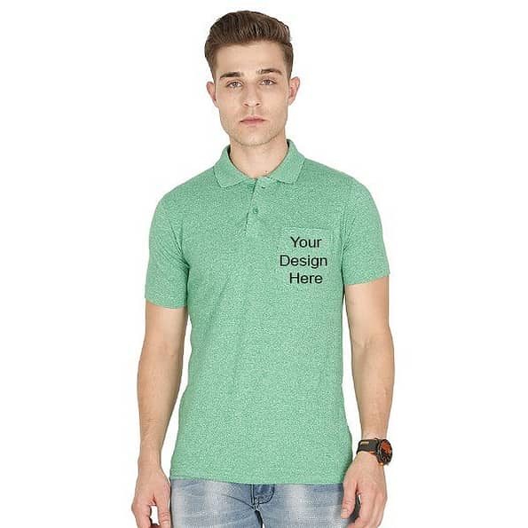 Buy Green Pocket Polo T-Shirt  | Men Casual Short Sleeve | Collar Neck Cotton Shirt