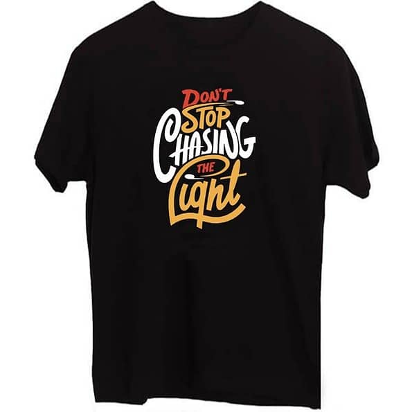 Chasing The Light | Black Customized Short Sleeve | Men’s Cotton T-Shirt