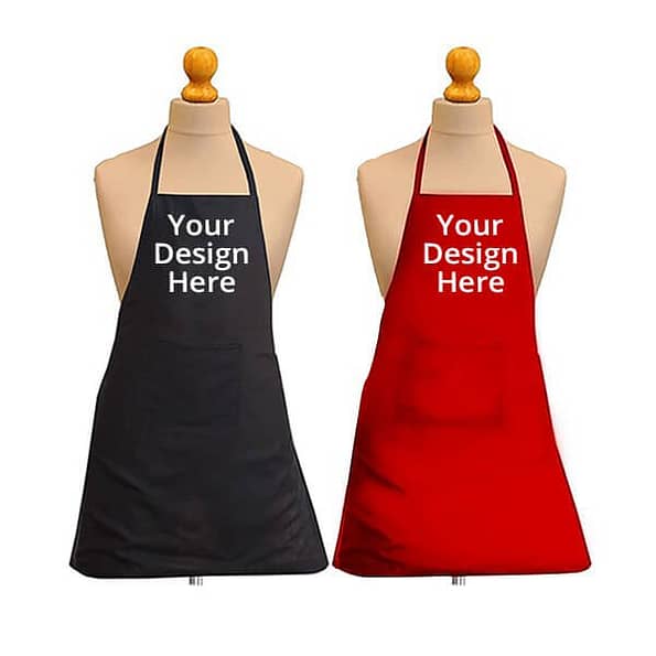 Buy Online Polyester Waterproof Apron Set of 2 | Own Design Adjustable Neck Strap | Perfect for Cooking BBQ Baking