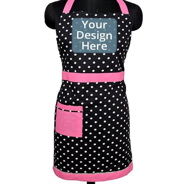 Buy B Polka Prints Free Size Pocket Apron | Own Design Adjustable Neck Strap | Perfect for Cooking BBQ Baking