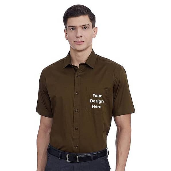 Buy Regular Fit Slim Shirt | Personalised Black Full Sleeve Collar Neck | Formal Cotton Shirt