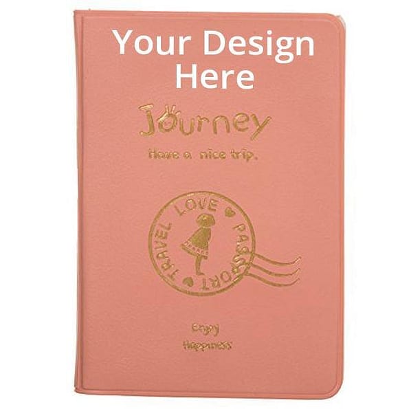 Buy Baby Pink Unisex Leather Passport Holder | Own Crafted Design Waterproof | Travel Cover For Gift