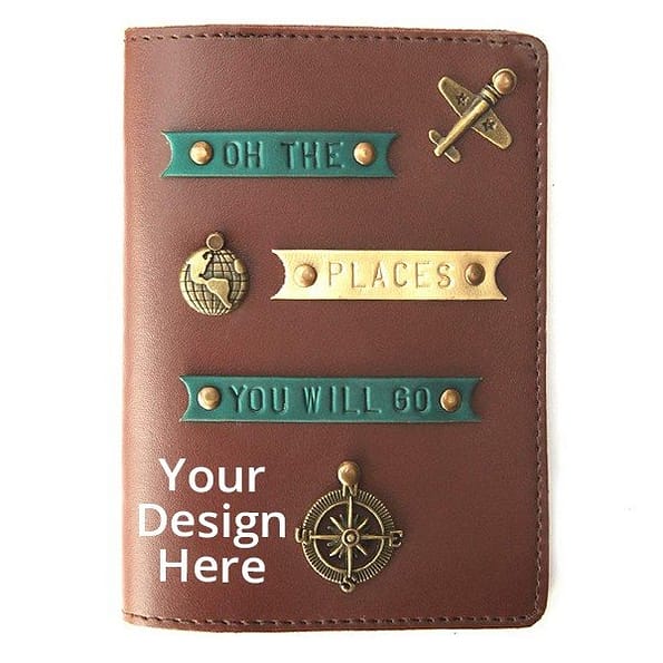 Buy C Engraved Unisex Leather Passport Holder | Own Crafted Design Waterproof | Travel Cover For Gift