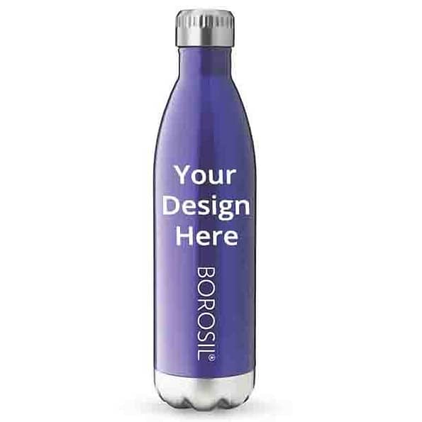 Buy Blue Customized Borosil Stainless Steel Hydra Bolt Vacuum Insulated Flask Water Bottle, 1L