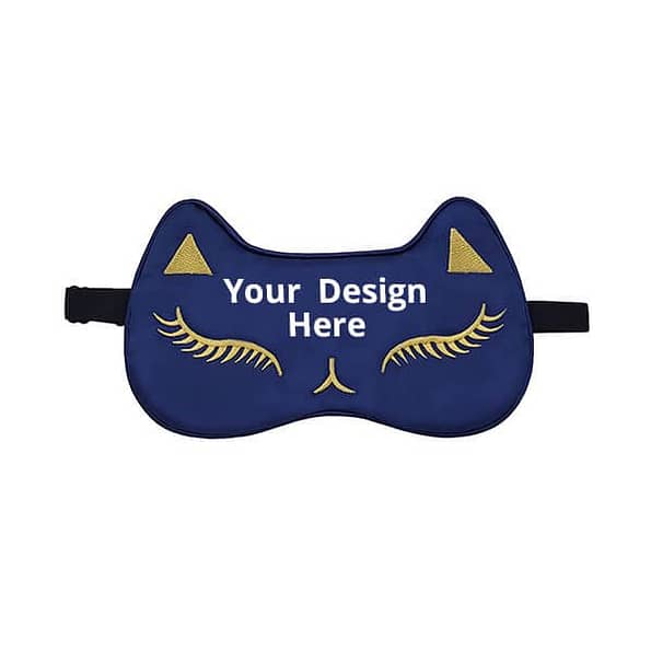 Buy Blue Luxury Adjustable Silk Strap Eye Mask | Customized Cooling Gel Insert | Luxury Sleeping Shade Cover
