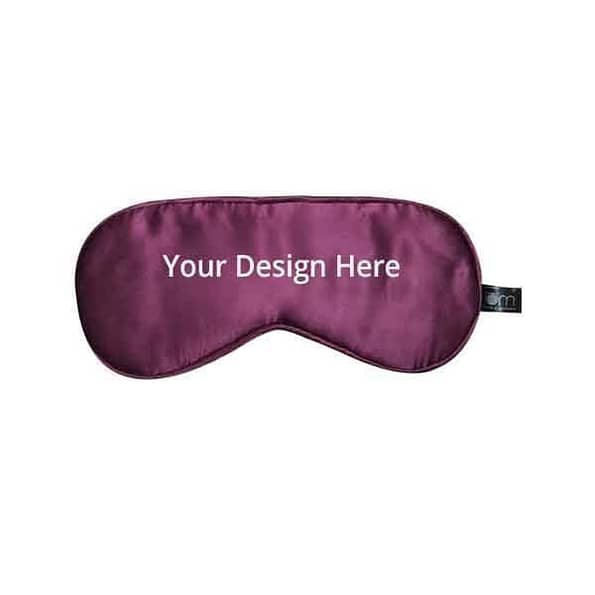 Buy Maroon Mulberry Adju Silk Strap Eye Mask| Customized Cooling Gel Insert | Luxury Sleeping Shade Cover