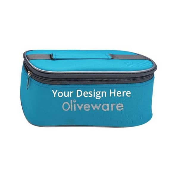 Buy Blue 3 Plastic Set Spoon Fork Lunch Box | Microwave Safe Stainless Steel | Insulated Fabric Carry Bag