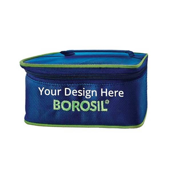 Buy Blue Borosil Glass 1 Containers Lunch Box | Microwave Safe Stainless Steel | Insulated Fabric Carry Bag