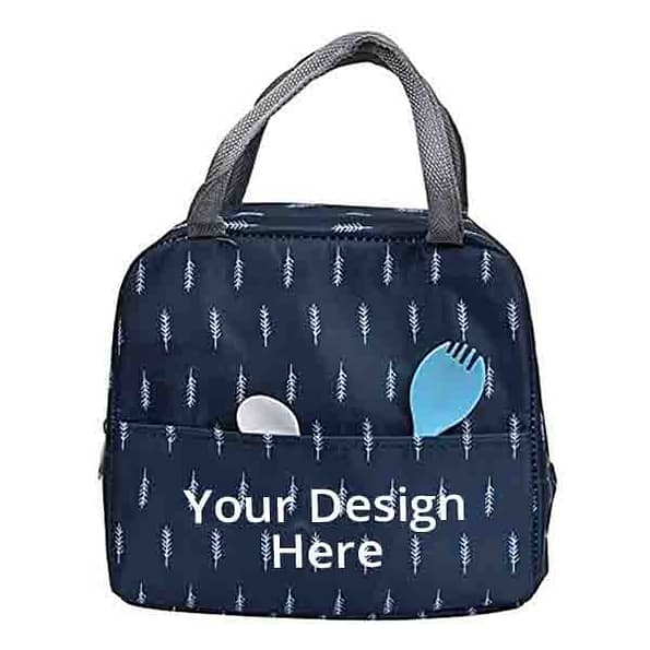 Buy Blue Printed Leak Proof Tiffin Storage Bag | Microwave Safe Stainless Steel | Insulated Fabric Carry Bag