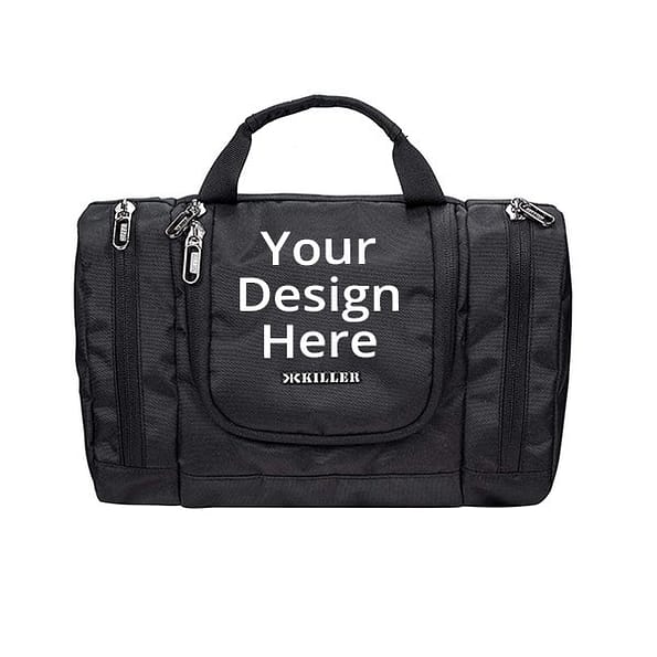 Buy Black 3 Chain Unisex Duffle Side Travel Bag | Custom Trendy Waterproof Leather | Toiletry/ Hanging/ Luggage Tote Bag