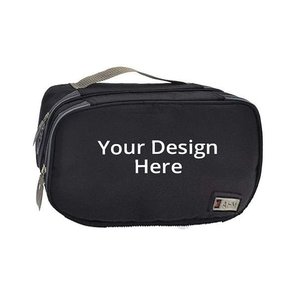 Buy Black Zip Unisex Duffle Side Travel Bag | Custom Trendy Waterproof Leather | Toiletry/ Hanging/ Luggage Tote Bag