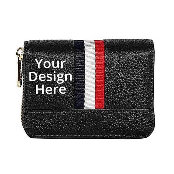 Buy 3 Stripe Black C Artificial Charm Wallet | Own Name Photo D RFID | Genuine Leather Wallet For Men