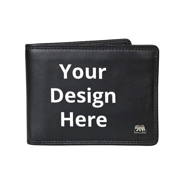 Buy B Stylish Custom Artificial Charm Wallet | Own Name Photo D RFID | Genuine Leather Wallet For Men