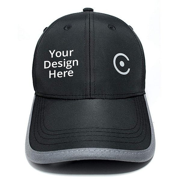 Buy Black Custom Coreteq Water Resistant Cap | Printed And Embroidery Design | Adjustable Cotton For Unisex