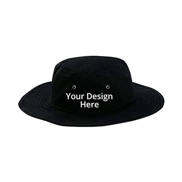Buy Black Custom Umpire Hat | Printed And Embroidery Design | Adjustable Cotton For Unisex